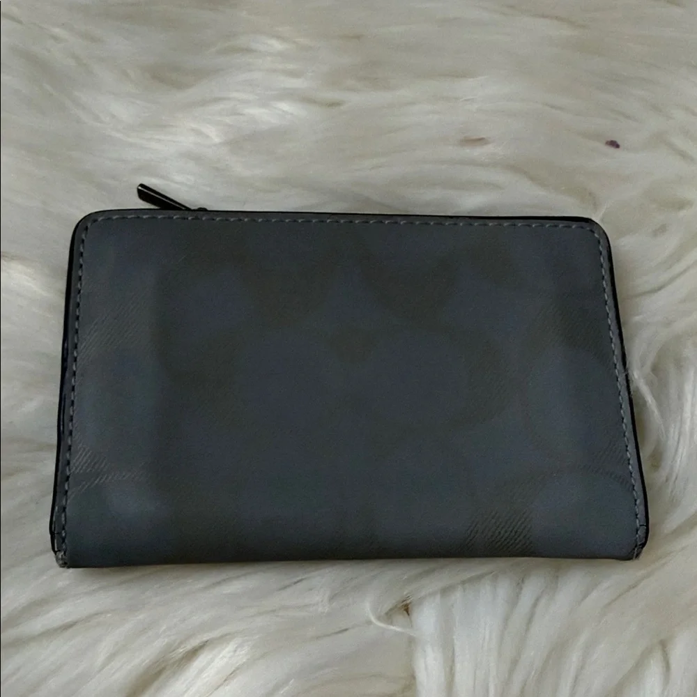 Coach Men's Black and Gray Card Holder